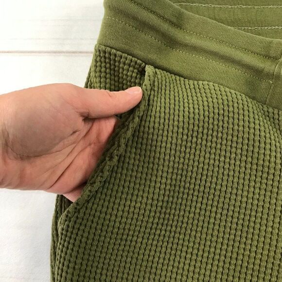 Cotton Citizen Women Waffle Knit Olive Green Jogger Pants Small - Picture 6 of 13